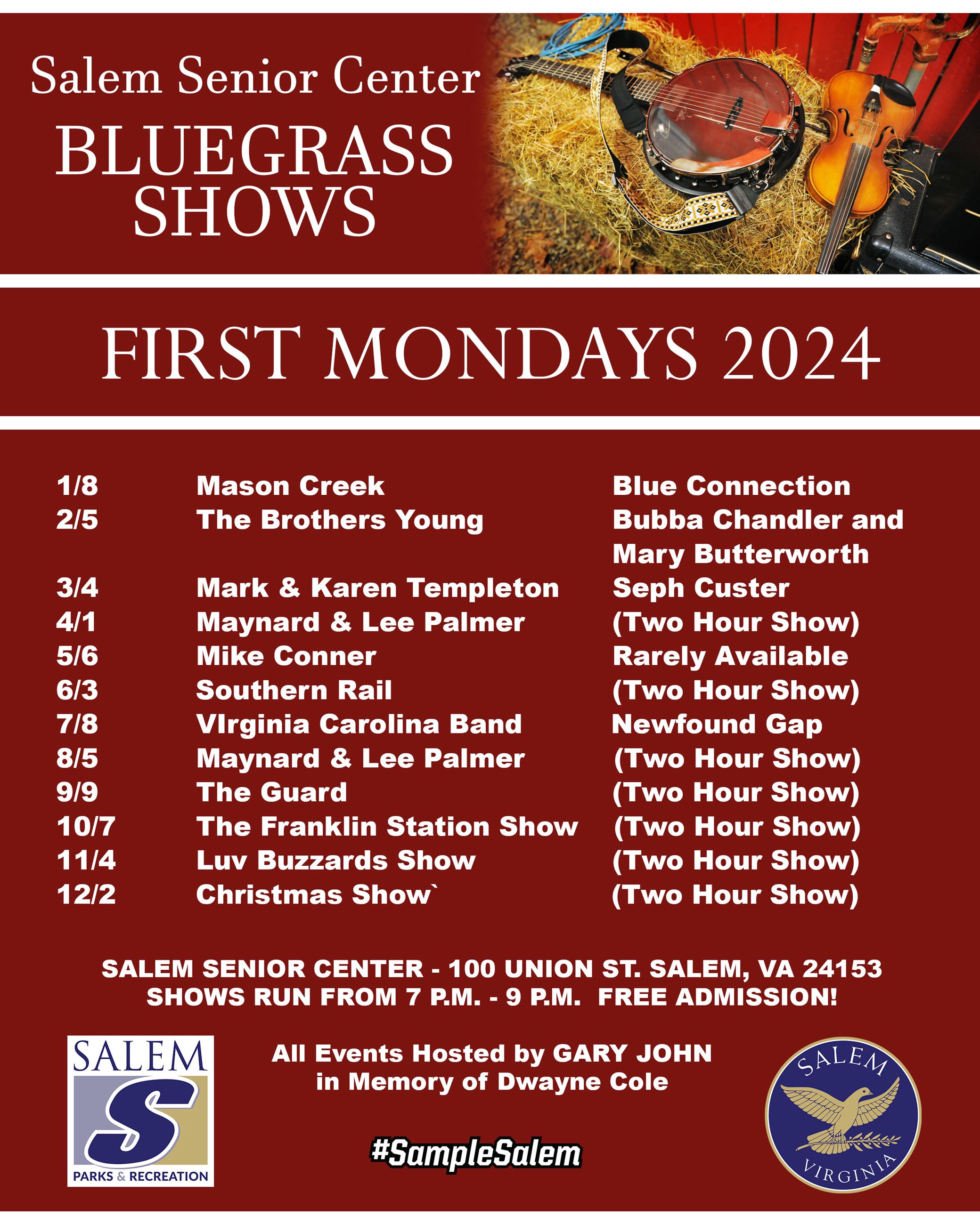 2024 Senior Center Bluegrass Shows UPDATED 3524